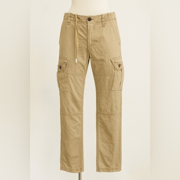 Abercrombie Khaki Cargo Pants Men’s 34/34 Utility Paratrooper Streetwear - Picture 1 of 10